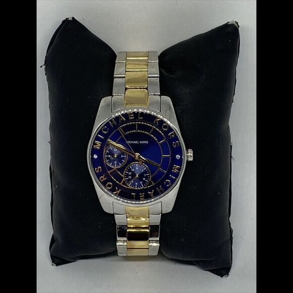Michael Kors Ryland MK6195 Women's Stainless Steel Analog Blue Dial Watch MP120 - Picture 1 of 12